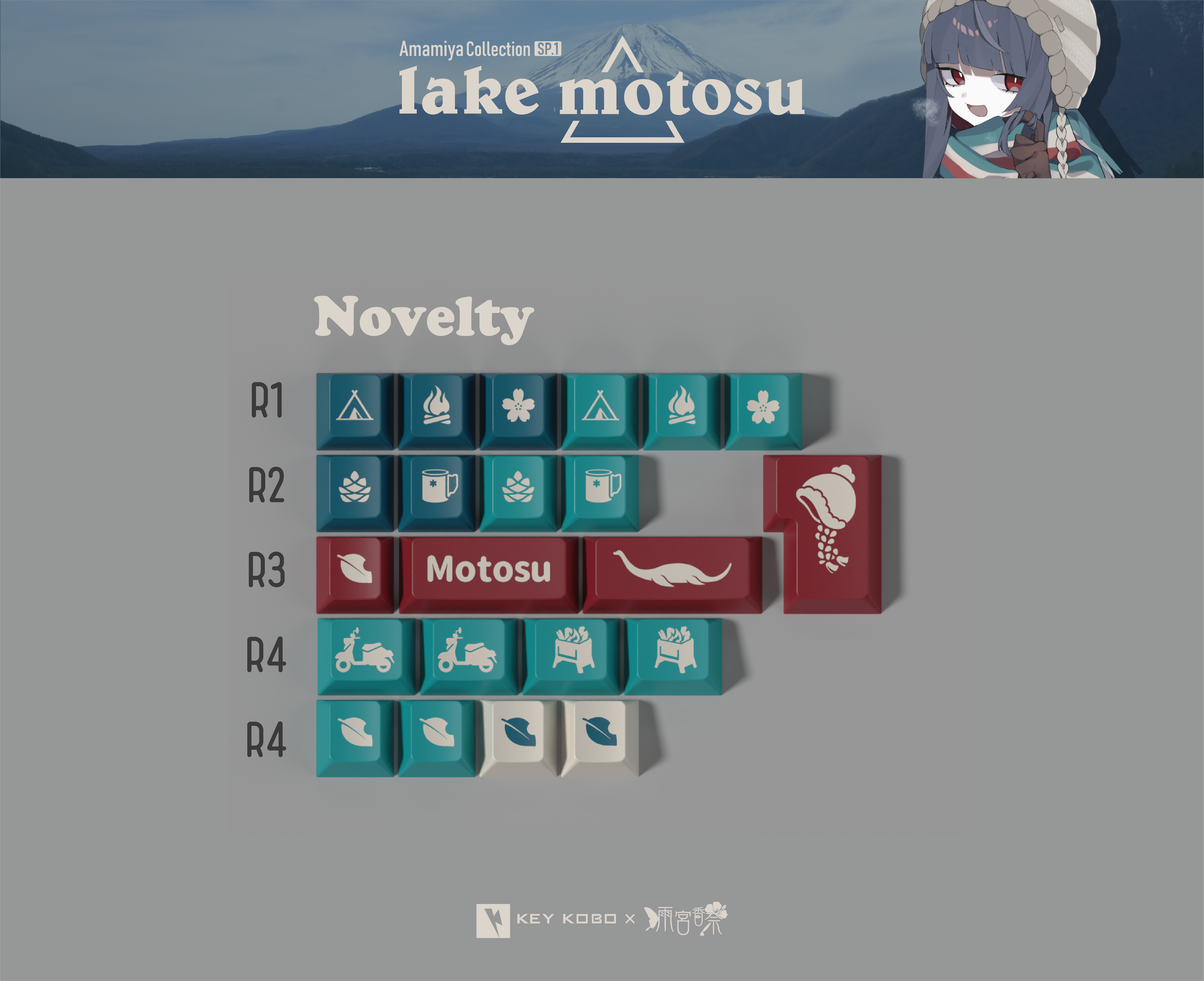 Keykobo Motosu Lake Keycaps