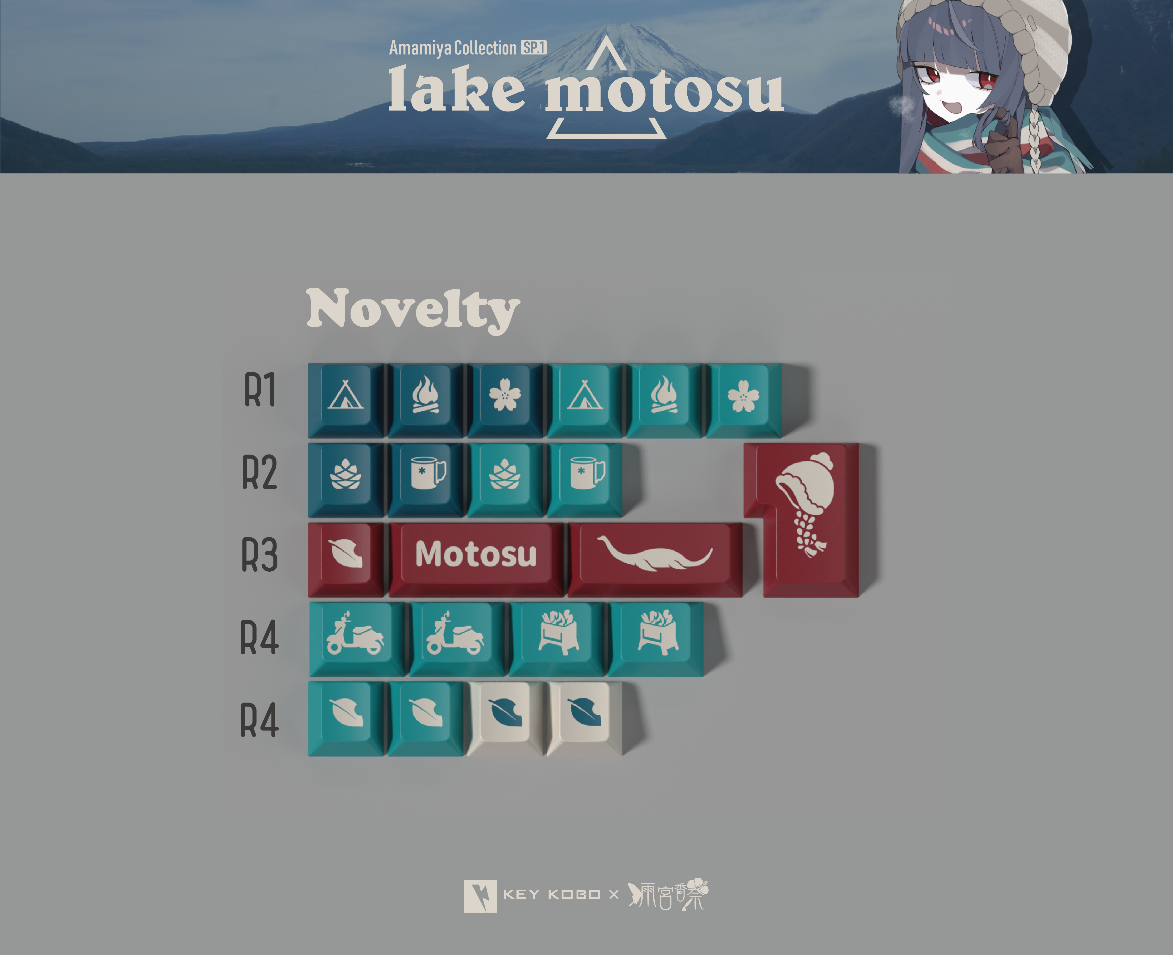 Keykobo Motosu Lake Keycaps - Pre-Order