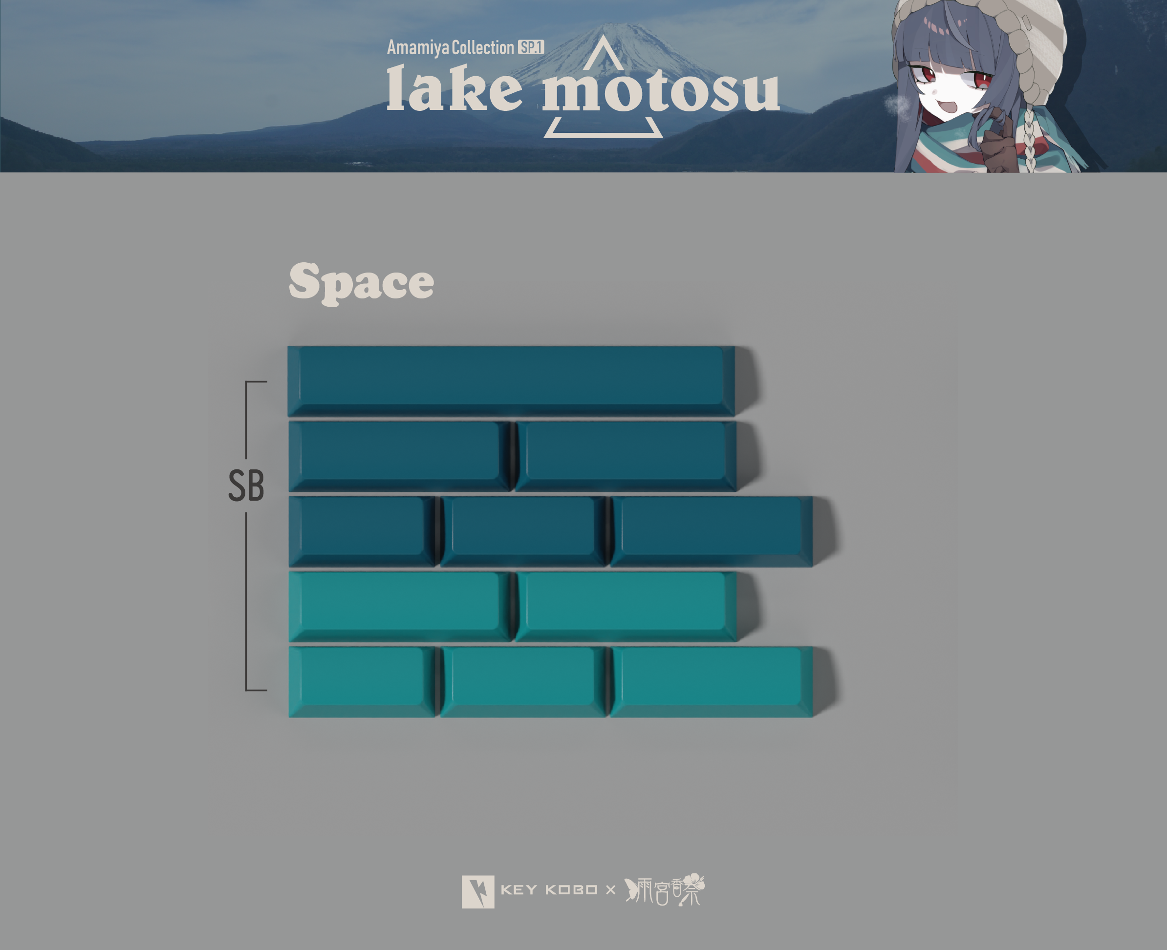 Keykobo Motosu Lake Keycaps - Pre-Order