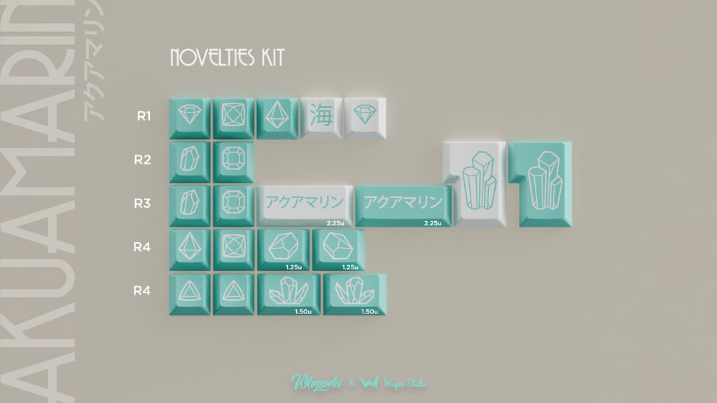 WS Akuamarin Keycaps