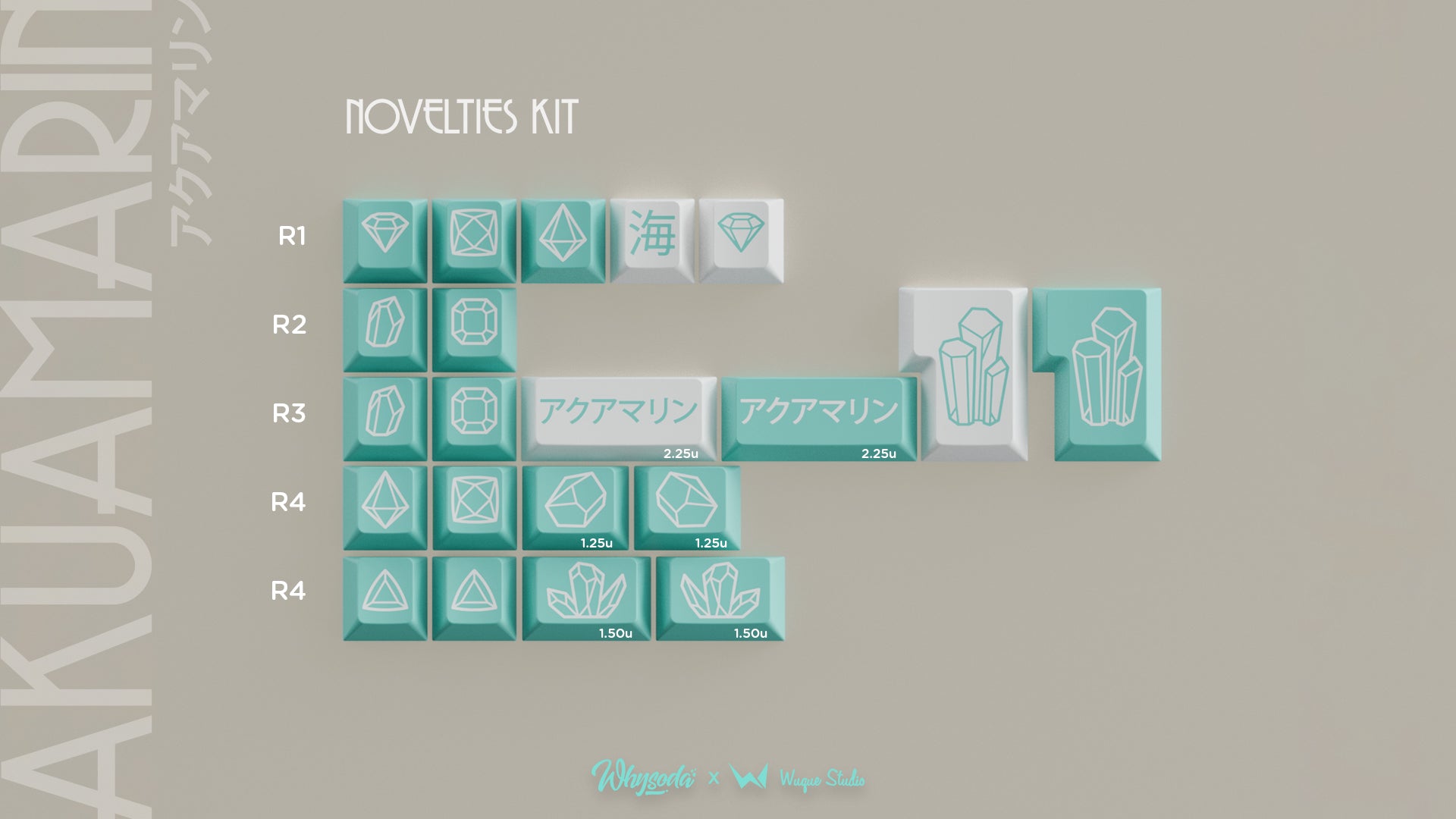 WS Akuamarin Keycaps