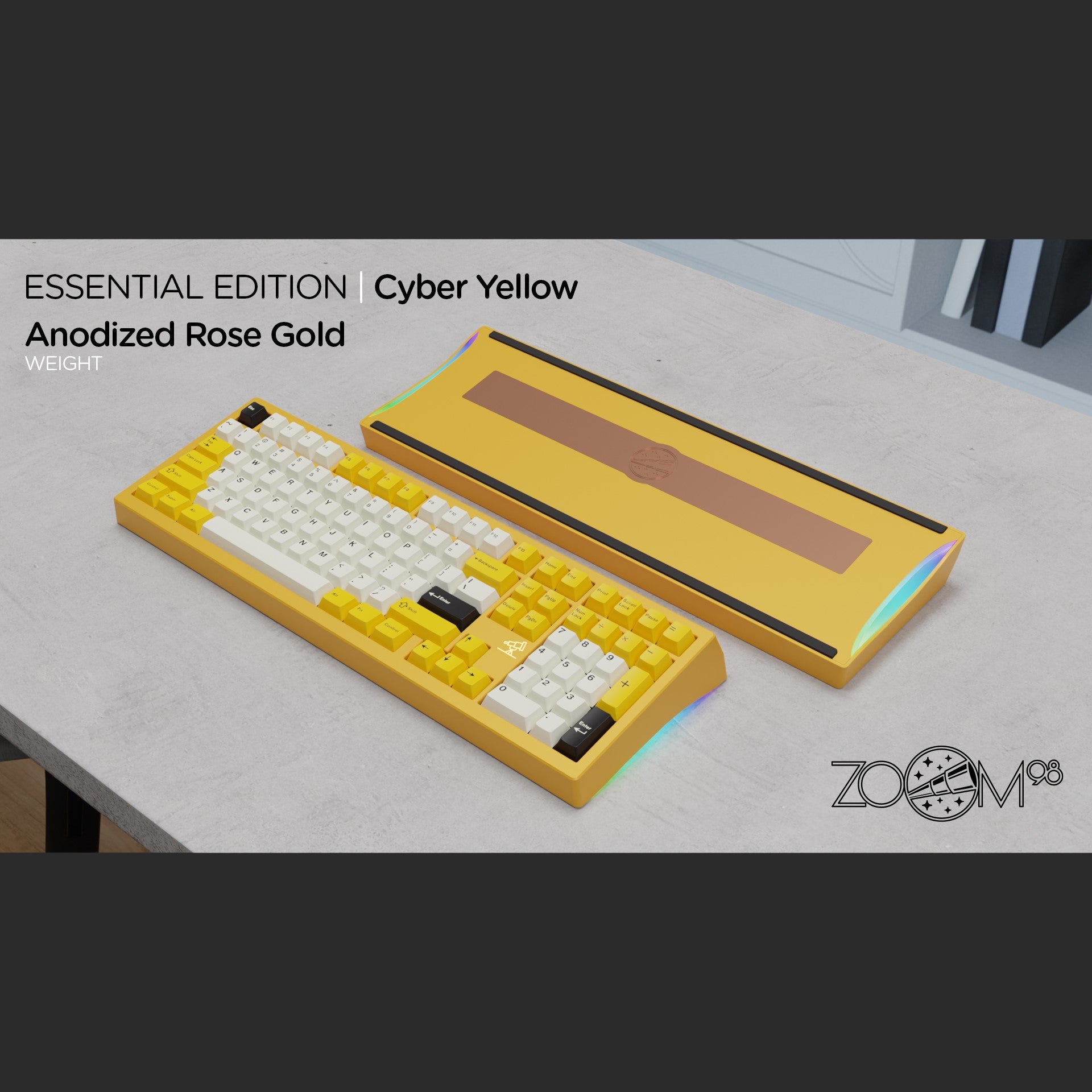 Zoom98 - Wired Non-Flex Cut PCB - Aluminium Weight Edition