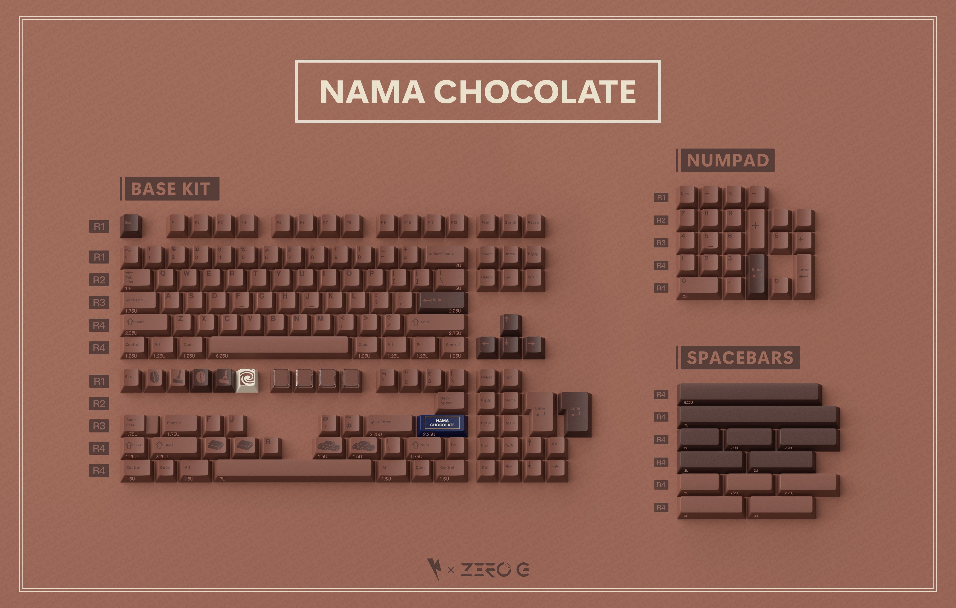 KKB Nama Chocolate Keycaps