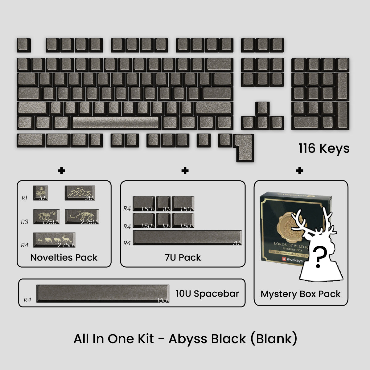 Awekeys Wild Ice Full Metal Keycaps Set - Group-Buy