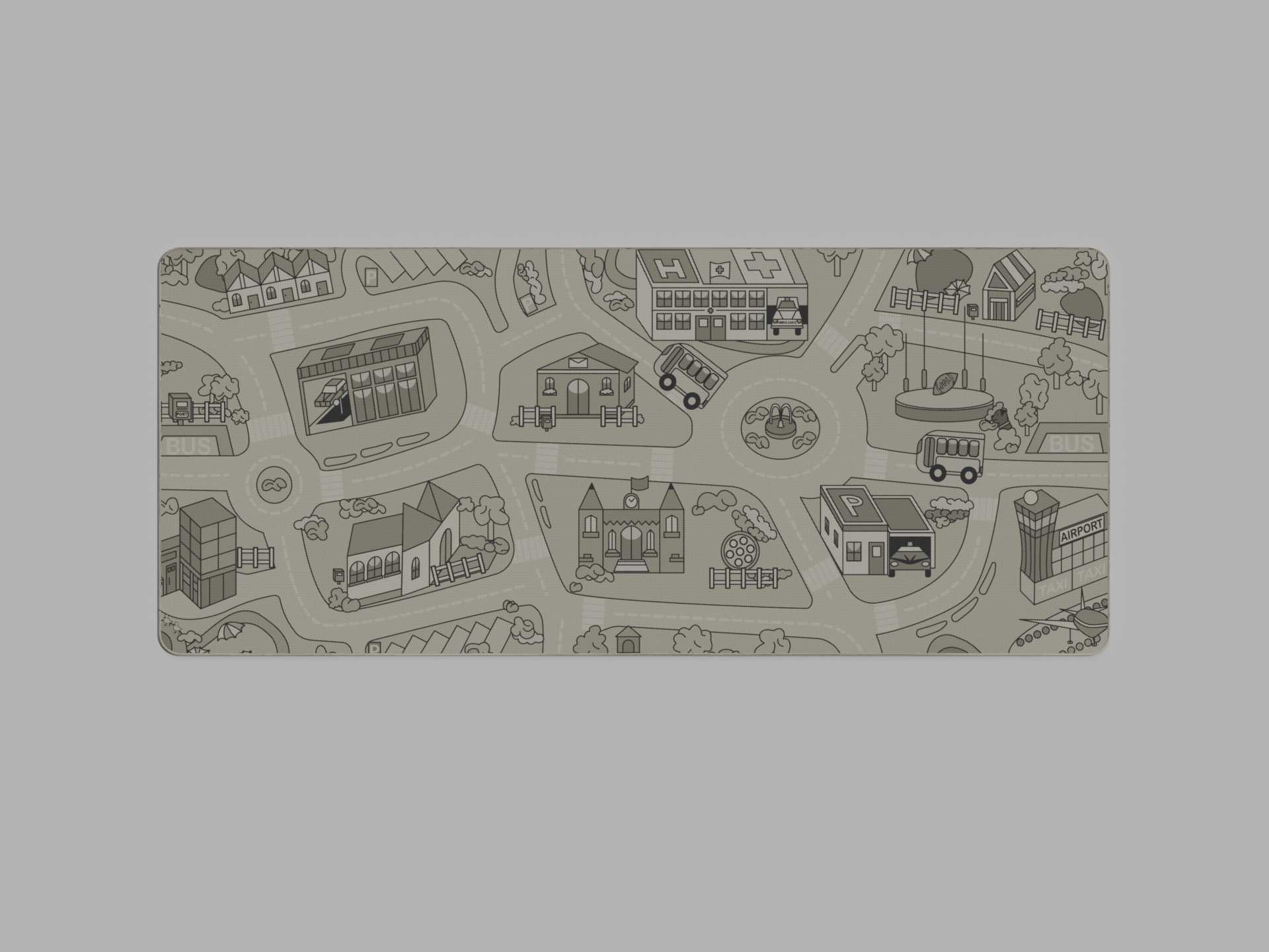 Busy Town R3 Deskmat - Group-Buy