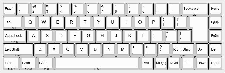 KEYGEM 65% ANSI PCB with ISO Enter