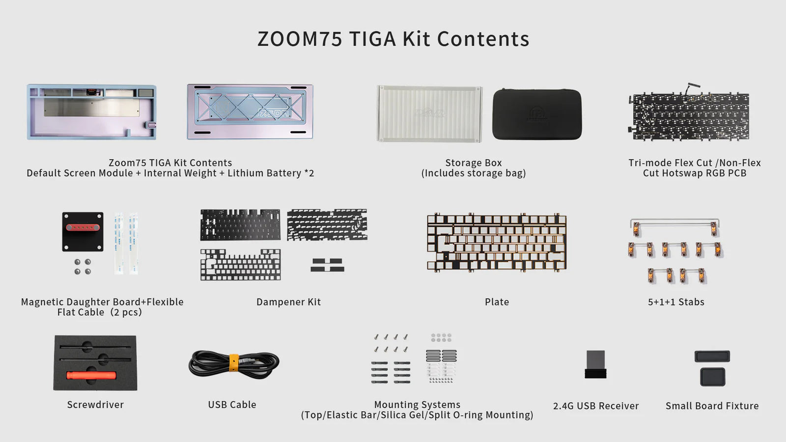 Zoom75 TIGA Anodized Black - Group-Buy