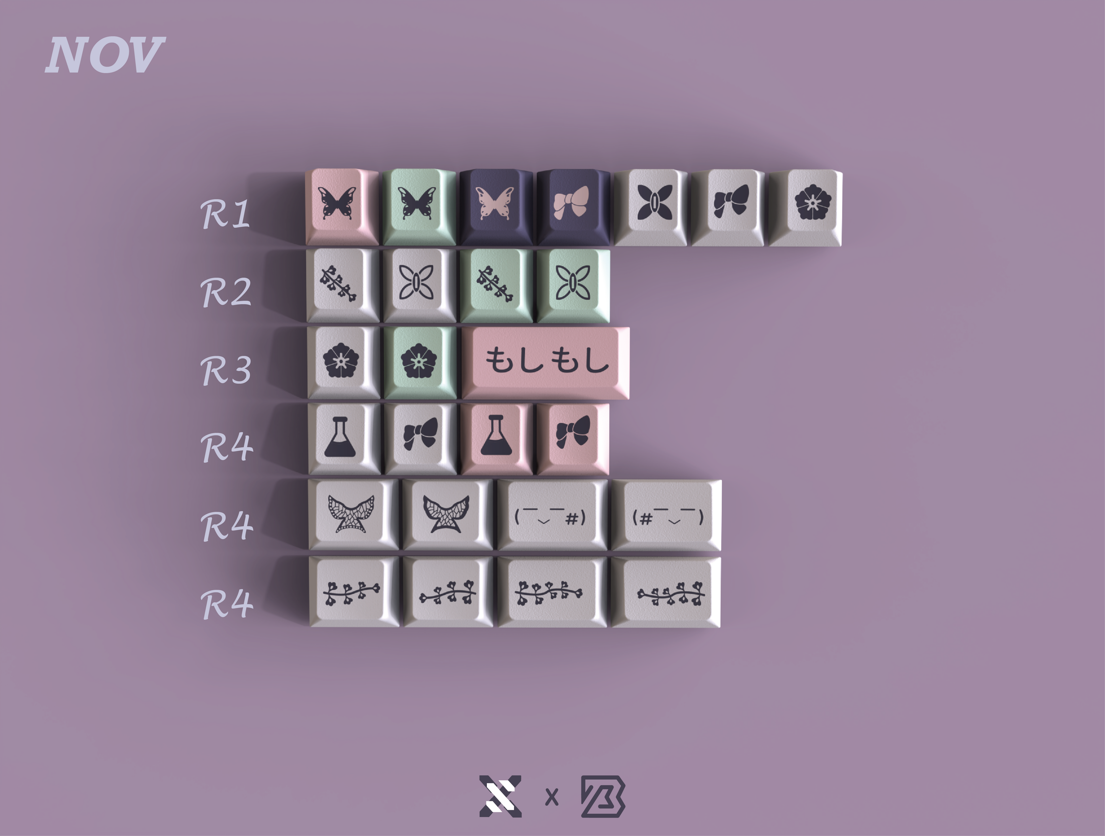 Shinobu Kocho Keycaps - Pre-Order