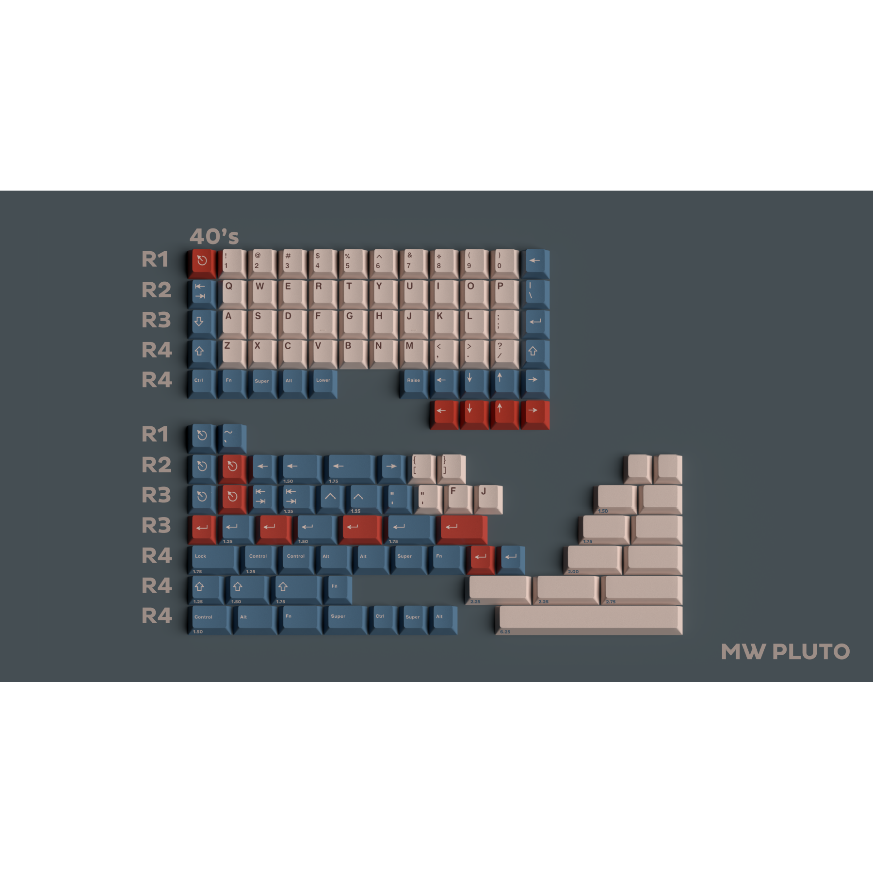 MW Pluto Keycaps