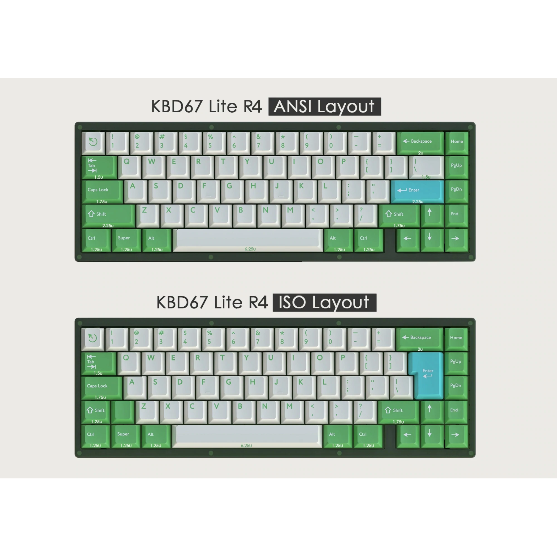 R4 KBD67 Lite - BT65 - 65% Bluetooth PCB