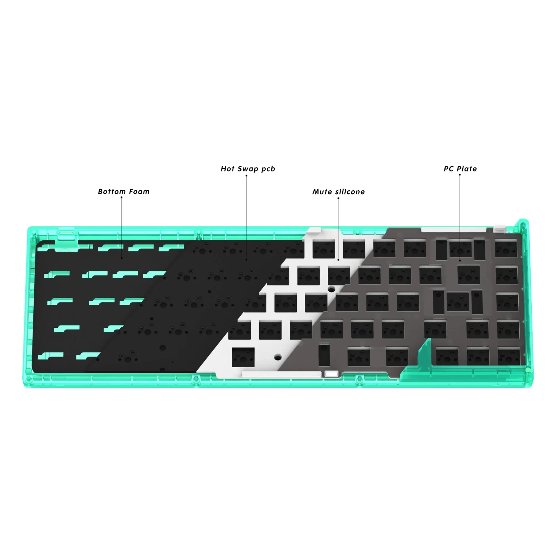 R4 KBD67 Lite Mechanical Keyboard Kit - Wired