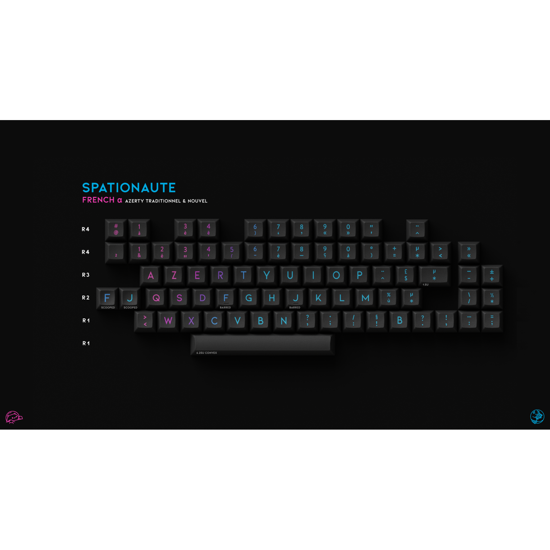 KAT Space Dust キーキャップ KAT Complete - Space Dust Keycaps