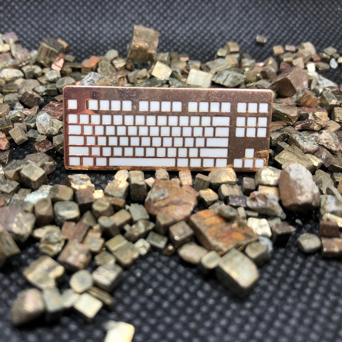 Keyboard Enamel Pin by Tiny