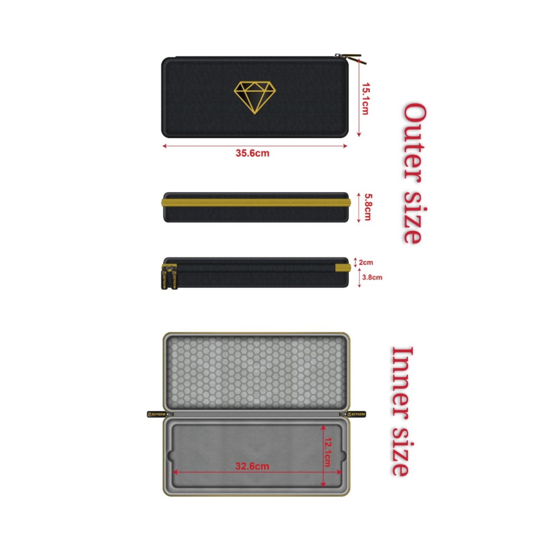 KEYGEM Keyboard Carrying Case